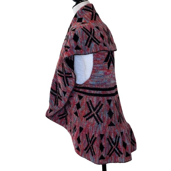 Aztec Knit Sweater Size XL Open Front Boho Cardigan Styles Southwest Vest Top - Picture 4 of 16